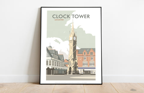 Clock Tower By Artist Dave Thompson - Premium Art Print