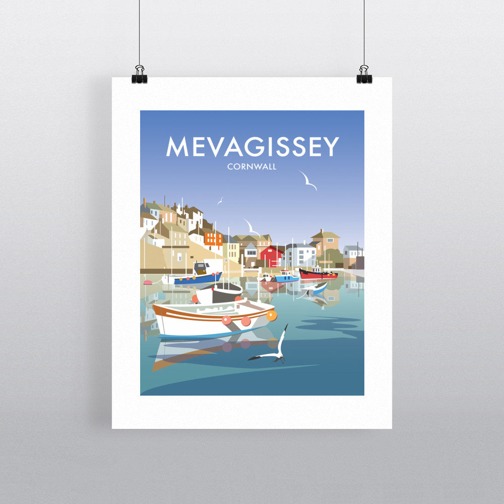 THOMPSON515: Mevagissey Cornwall. Greeting Card 6x6