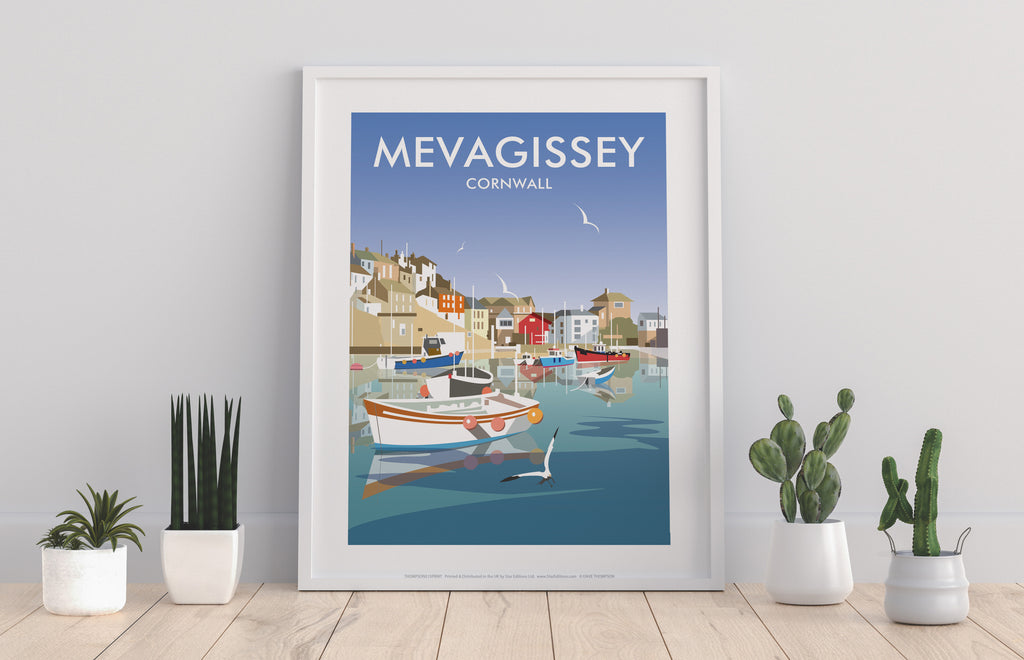 Mevagissey By Artist Dave Thompson - Premium Art Print