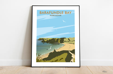 Barafundle Bay By Artist Dave Thompson - Premium Art Print