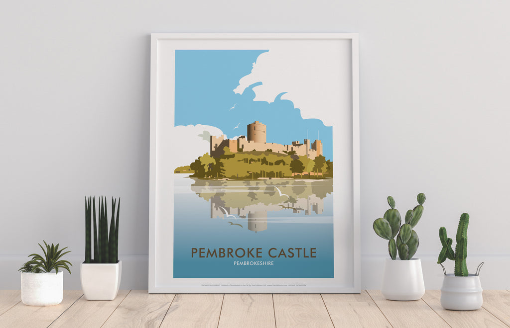 Pembroke Castle By Artist Dave Thompson - Premium Art Print