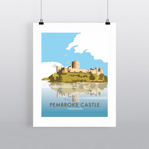 THOMPSON520: Pembroke Castle Pembrokeshire. Greeting Card 6x6