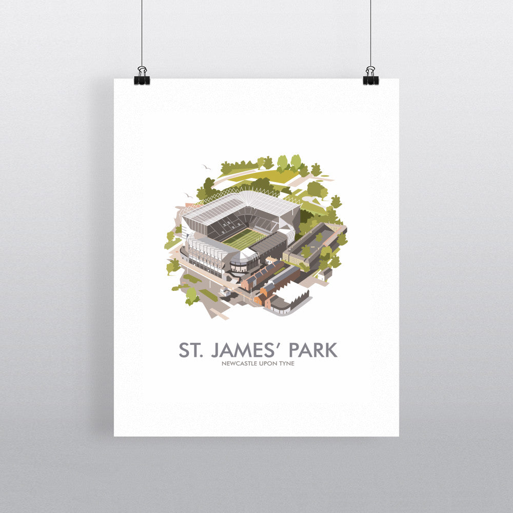 THOMPSON528: St James' Park Newcastle. Greeting Card 6x6