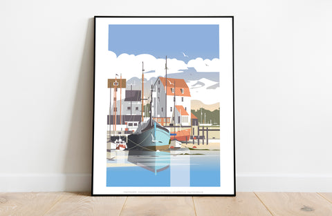 Boat, Houses By Artist Dave Thompson - Premium Art Print