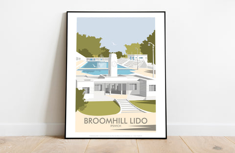 Broomhill Lido, Ipswich By Artist Dave Thompson Art Print