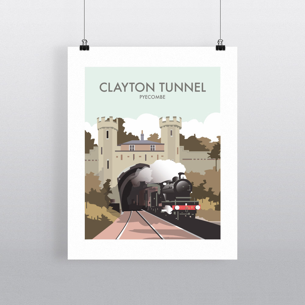 THOMPSON546: Clayton Tunnel Pyecombe. Greeting Card 6x6