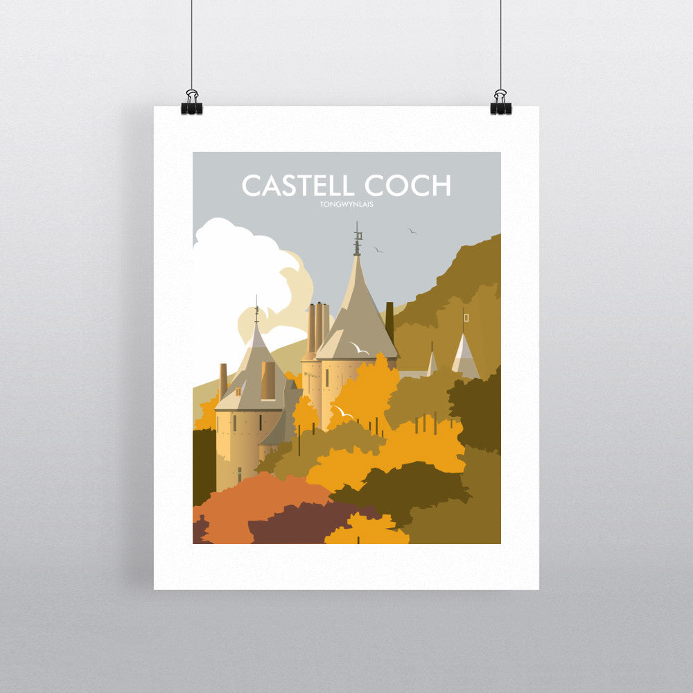 THOMPSON551: Castell Coch Tongwynlais. Greeting Card 6x6