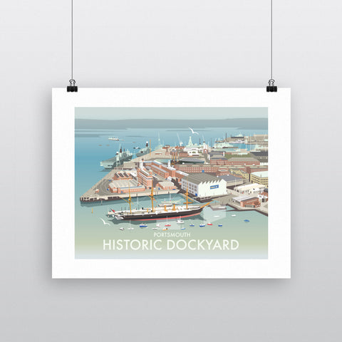THOMPSON554: Portsmouth Historic Dockyard. Greeting Card 6x6
