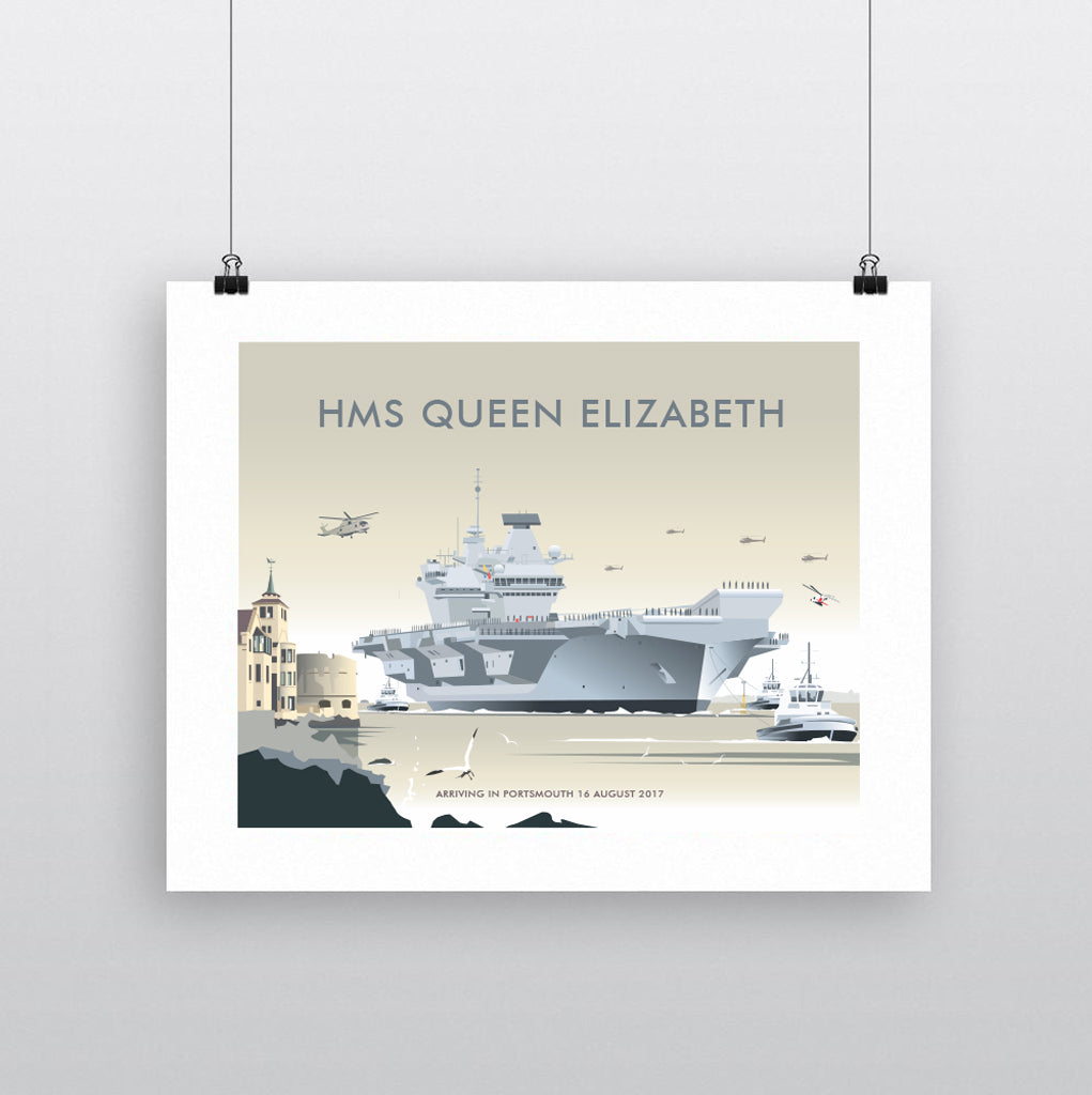 THOMPSON562: HMS Queen Elizabeth. Greeting Card 6x6