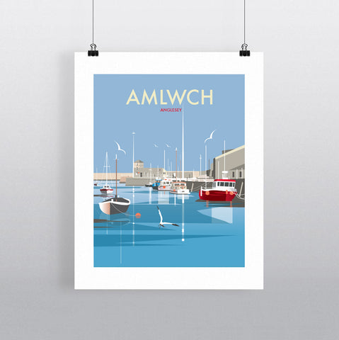 THOMPSON580: Amlwch Anglesey. Greeting Card 6x6