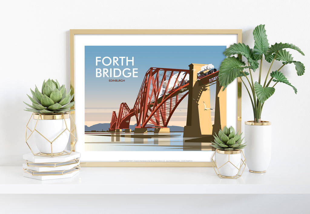 Forth Bridge, Edinburgh By Artist Dave Thompson Art Print