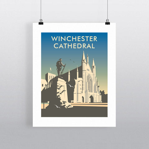 THOMPSON589: Winchester Cathedral. Greeting Card 6x6