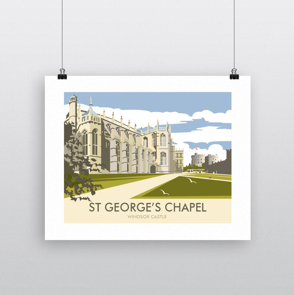 THOMPSON591: St George's Chapel Windsor Castle. Greeting Card 6x6