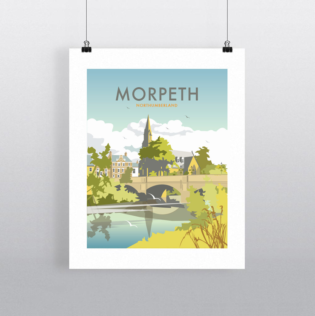 THOMPSON600: Morpeth Northumberland. Greeting Card 6x6