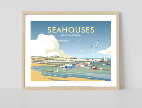 Seahouses, Northumberland By Artist Dave Thompson Art Print