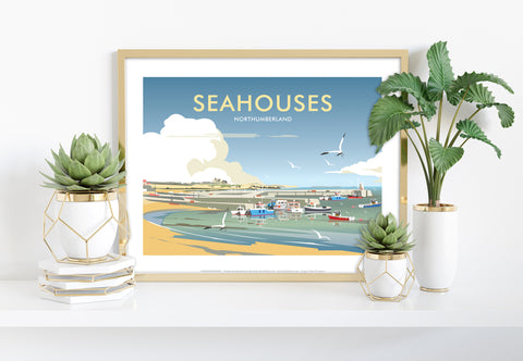 Seahouses, Northumberland By Artist Dave Thompson Art Print