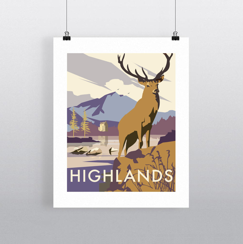 THOMPSON607: Highlands Stag. Greeting Card 6x6