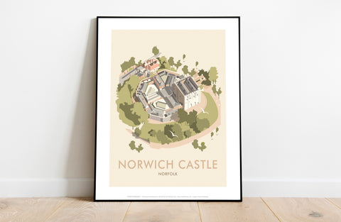 Norwich Castle, Norfolk By Artist Dave Thompson Art Print