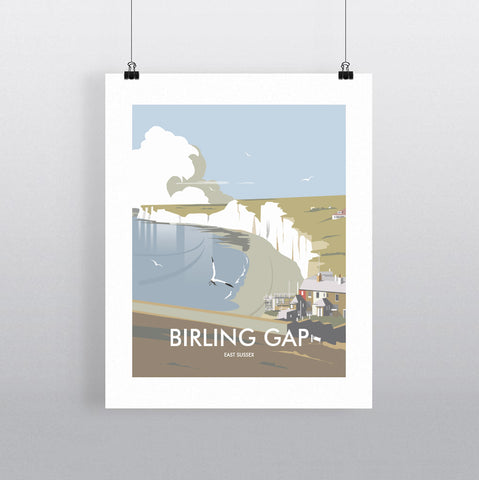 THOMPSON618: Birling Gap East Sussex. Greeting Card 6x6