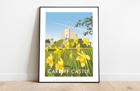 Cardiff Castle By Artist Dave Thompson - Premium Art Print