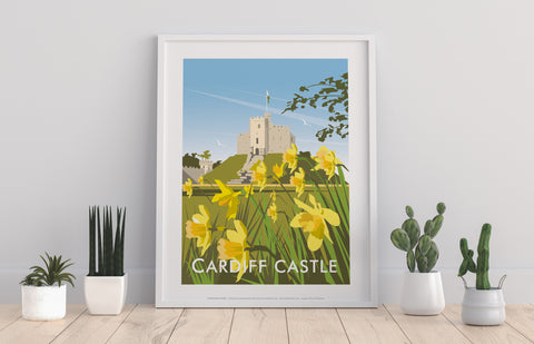 Cardiff Castle By Artist Dave Thompson - Premium Art Print