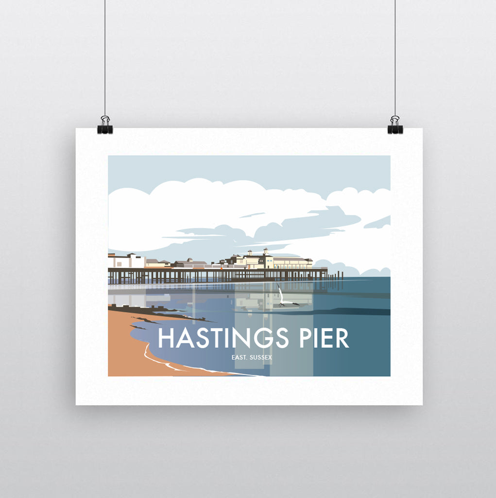 THOMPSON621: Hastings Pier East Sussex. Greeting Card 6x6