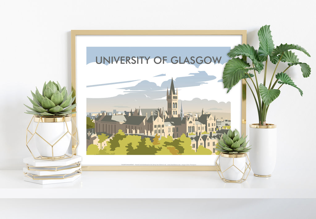 University Of Glasgow By Artist Dave Thompson - Art Print