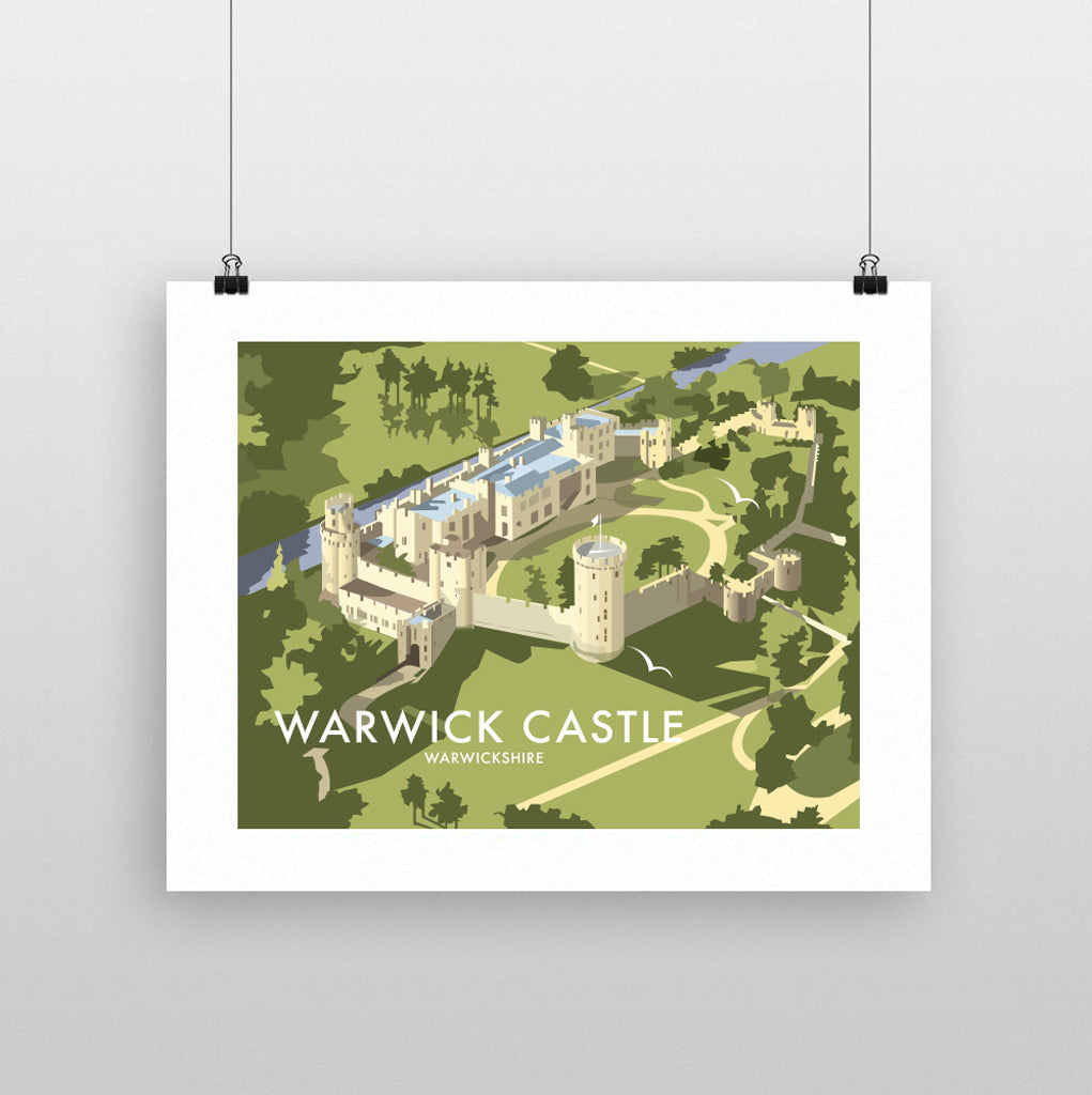 THOMPSON640: Warwick Castle Warwickshire. Greeting Card 6x6