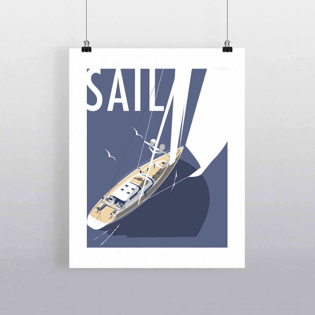 THOMPSON645: Sail. Greeting Card 6x6
