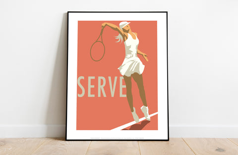 Serve (Tennis) By Artist Dave Thompson - Premium Art Print