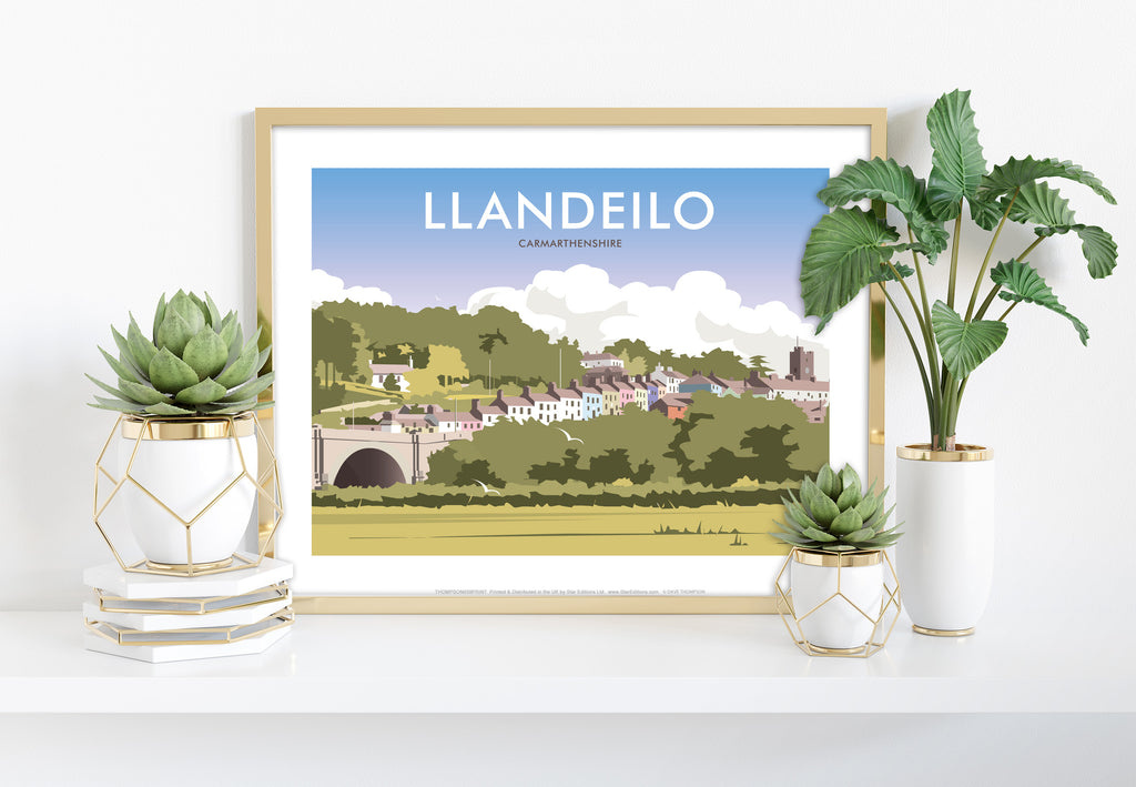 Llandeilo, Carmarthenshire By Artist Dave Thompson Art Print