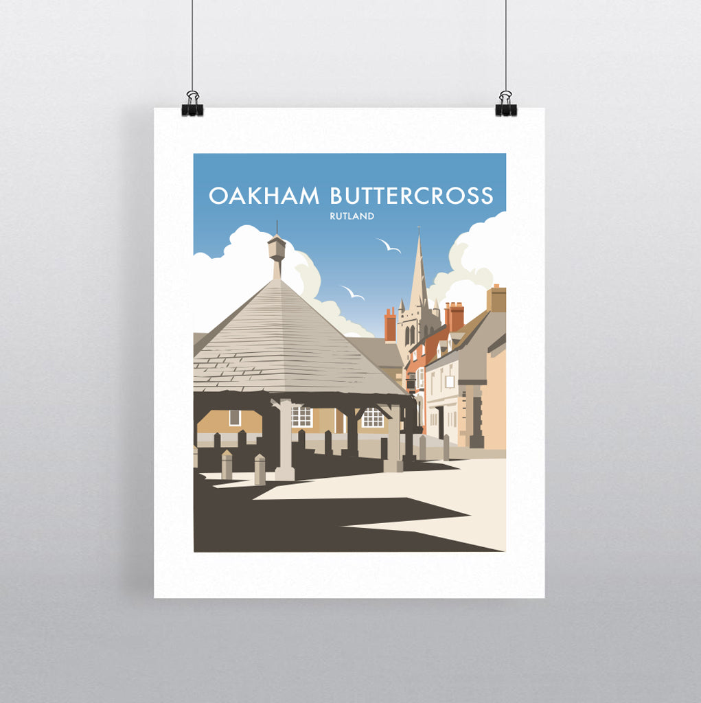 THOMPSON666: Oakham Buttercross Rutland. Greeting Card 6x6