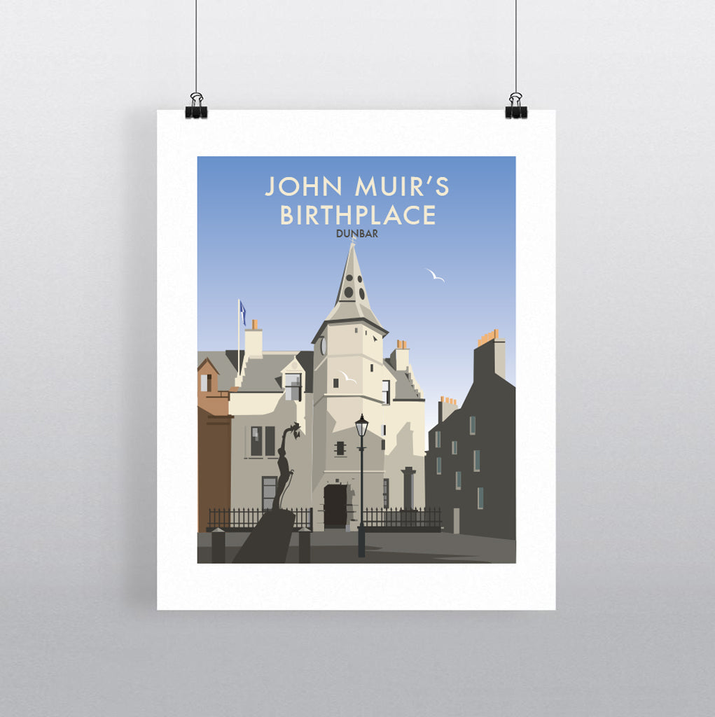 THOMPSON667: John Muir's Birthplace Dunbar. Greeting Card 6x6