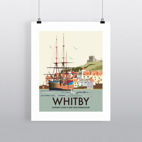 THOMPSON703: Whitby Captain Cook's Ship HMS Endeavour. Greeting Card 6x6