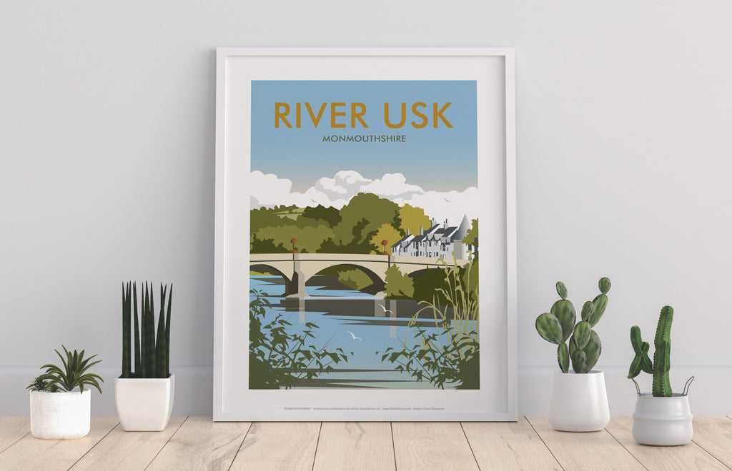 River Usk, Monmouthshire By Artist Dave Thompson Art Print