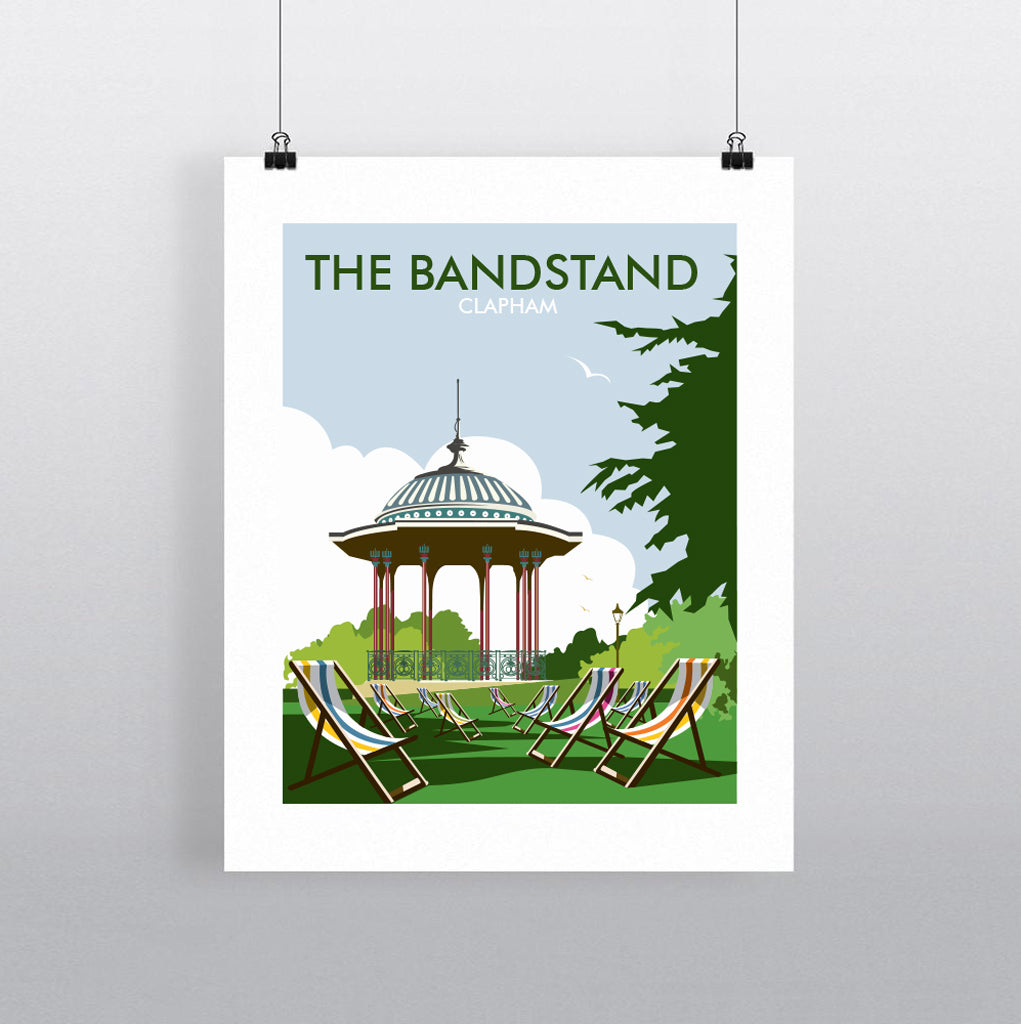 THOMPSON727: The Bandstand Clapham. Greeting Card 6x6