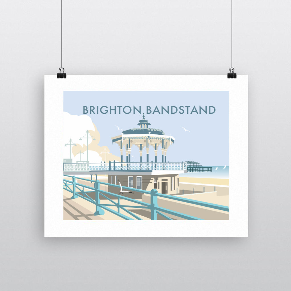THOMPSON729: Brighton Bandstand. Greeting Card 6x6