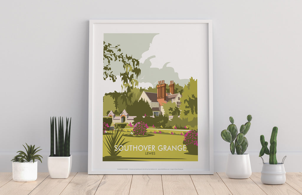 Southover Grange, Lewes By Artist Dave Thompson Art Print