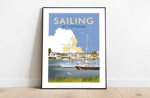 Sailing At Topsham By Artist Dave Thompson - Art Print