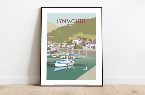 Lynmouth, Devon By Artist Dave Thompson - Premium Art Print