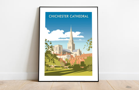 Chichester Cathedral By Artist Dave Thompson - Art Print