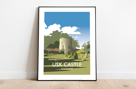 Usk Castle, Monmouthshire By Artist Dave Thompson Art Print