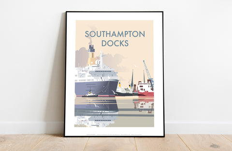 Southampton Docks By Artist Dave Thompson - Art Print