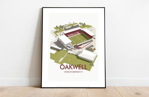 Oakwell, Barnsely F.C By Artist Dave Thompson - Art Print