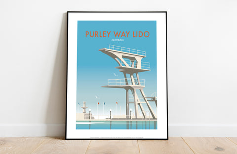 Purley Way Lido, Croydon By Artist Dave Thompson Art Print