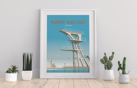 Purley Way Lido, Croydon By Artist Dave Thompson Art Print