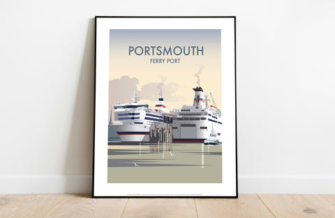 Portsmouth, Ferry Port By Artist Dave Thompson - Art Print