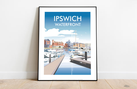 Ipswich Waterfront By Artist Dave Thompson - Art Print