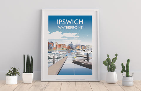 Ipswich Waterfront By Artist Dave Thompson - Art Print