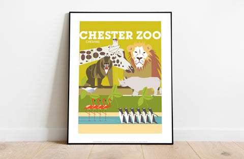 Chester Zoo, Cheshire By Artist Dave Thompson - Art Print